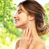 Double Glass Pearl Drop Dangle Earrings, Earrings, $ 17.99, A Moment Of Now™